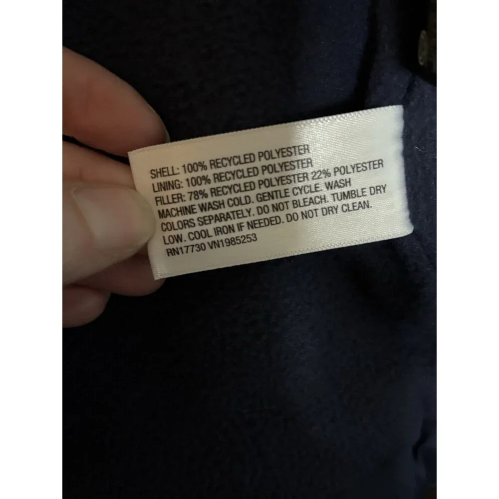 New Mens Puffer Jacket w/ 3M Thinsulate All in Motion Navy Blue Sz M Retail $55